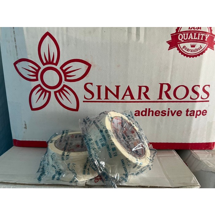 

Masking Tape Sinar Ross 2 inch 45mm 20 Yard / Lakban Kertas PER 1 DUS