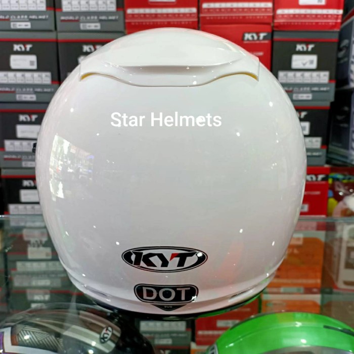 Helm KYT DJ Maxi Solid White Double Visor