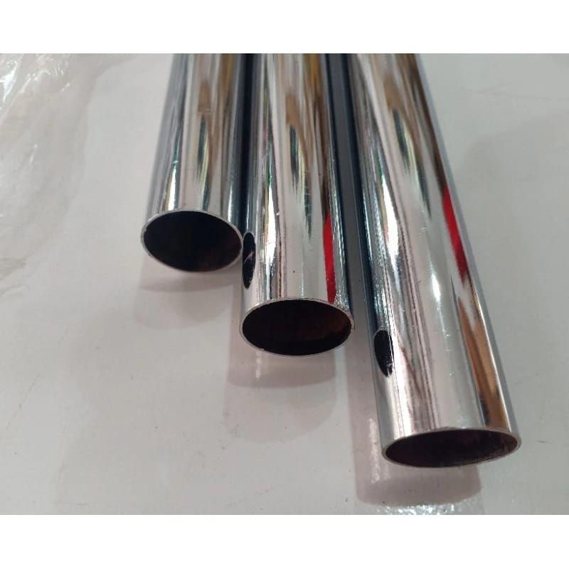 Pipa Bulat Chrome / Tiang Pipa Bulat / Display Hanger / Cantolan Hanger / Pipa Hanger