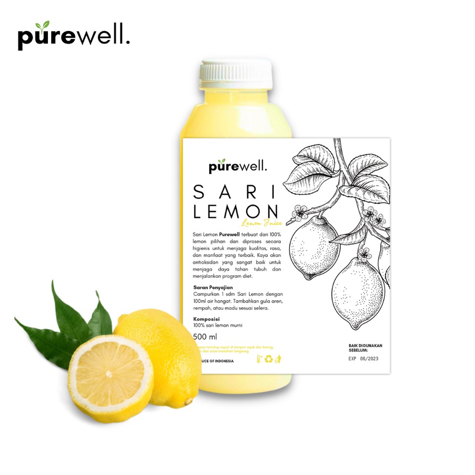 

Grosir Purewell Sari Lemon 500ml / Air Lemon Murni / 100% Fresh Lemon Juice Jus Diet Detoks Detox Alami Bestseller