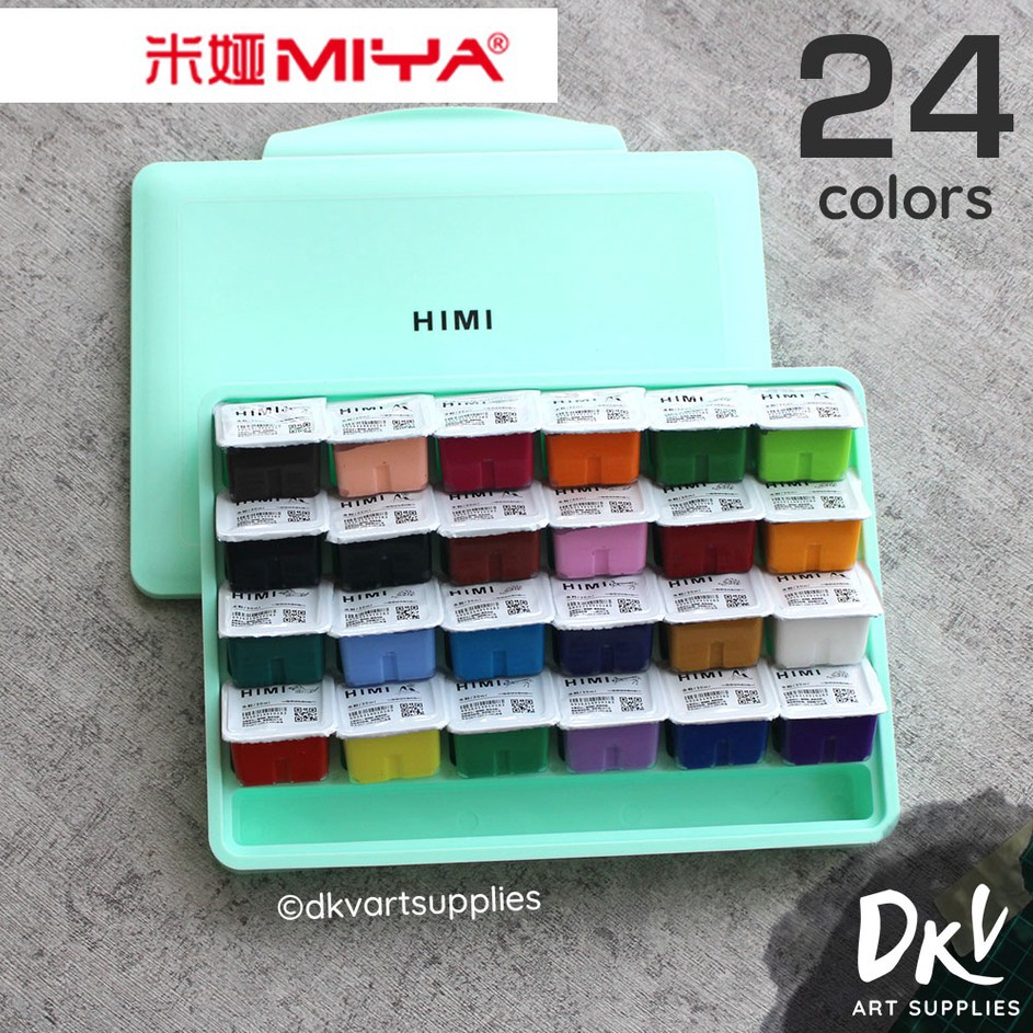 

→➘✹ Miya Himi Gouache 24 Warna Colors 30ml Ready