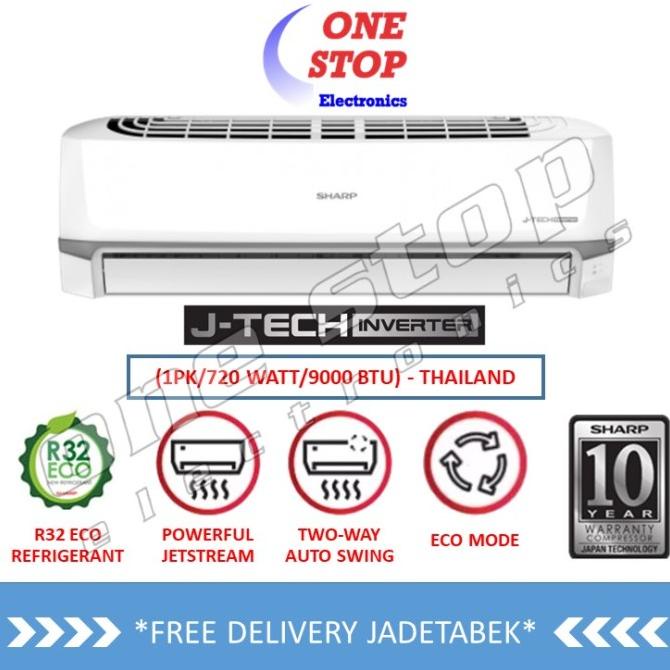 Sharp Ah-X10Zy Ac Split J-Tech Inverter 1Pk Thailand Ok