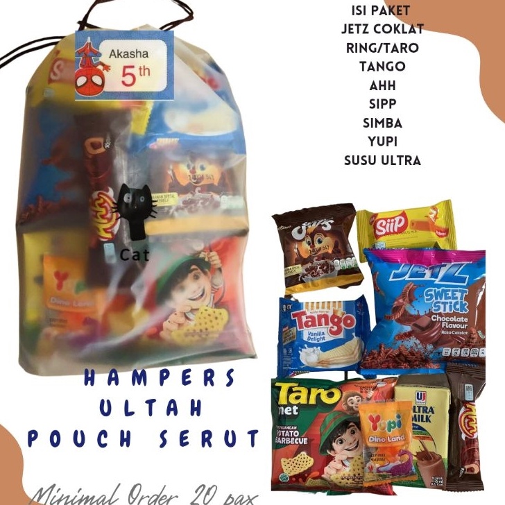 

XPHH7342 [PROMO SALE!!!] SOUVENIR ULTAH ANAK POUCH SERUT HAMPERS ULTAH ANAK SNACK ULTAH ANAK