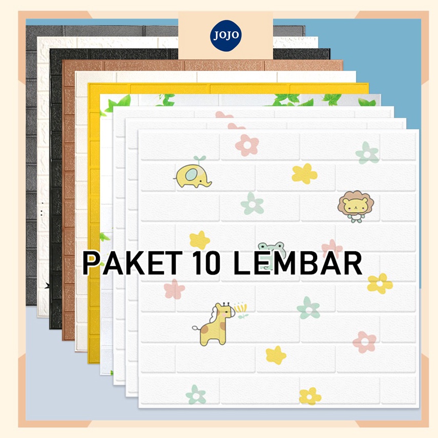 SPECIAL PRICE [COD] Paket 10 Lembar Wallpaper 3d Foam 70cmx70cm Walpaper Foam Motif  Bata Berbagai M
