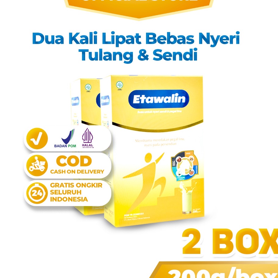

Bayar Di Tempat 2 box Etawalin - Susu Kambing Atasi Nyeri Sendi Sakit Lutut Dan Asam Urat
