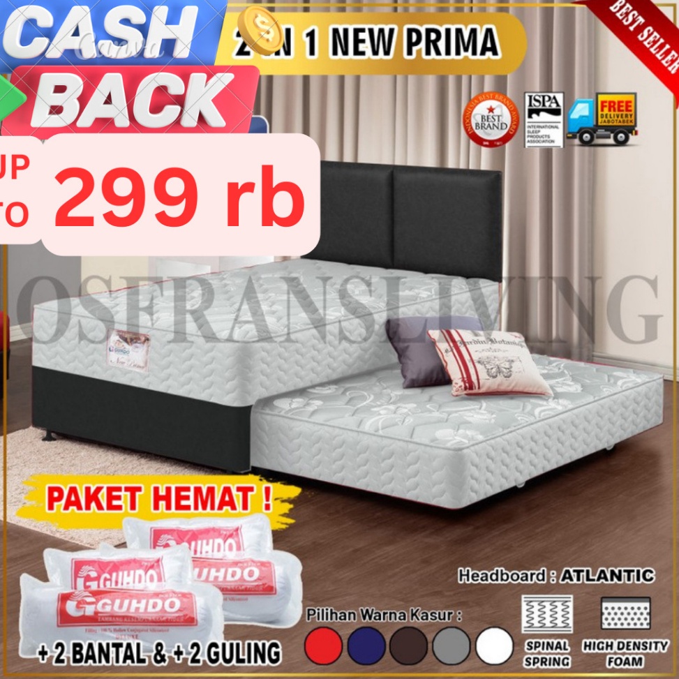 TREND TERBARU Guhdo Springbed New Prima 2 In 1 120x200 - Fullset PROSPINE - Spring Bed Sorong Kasur 