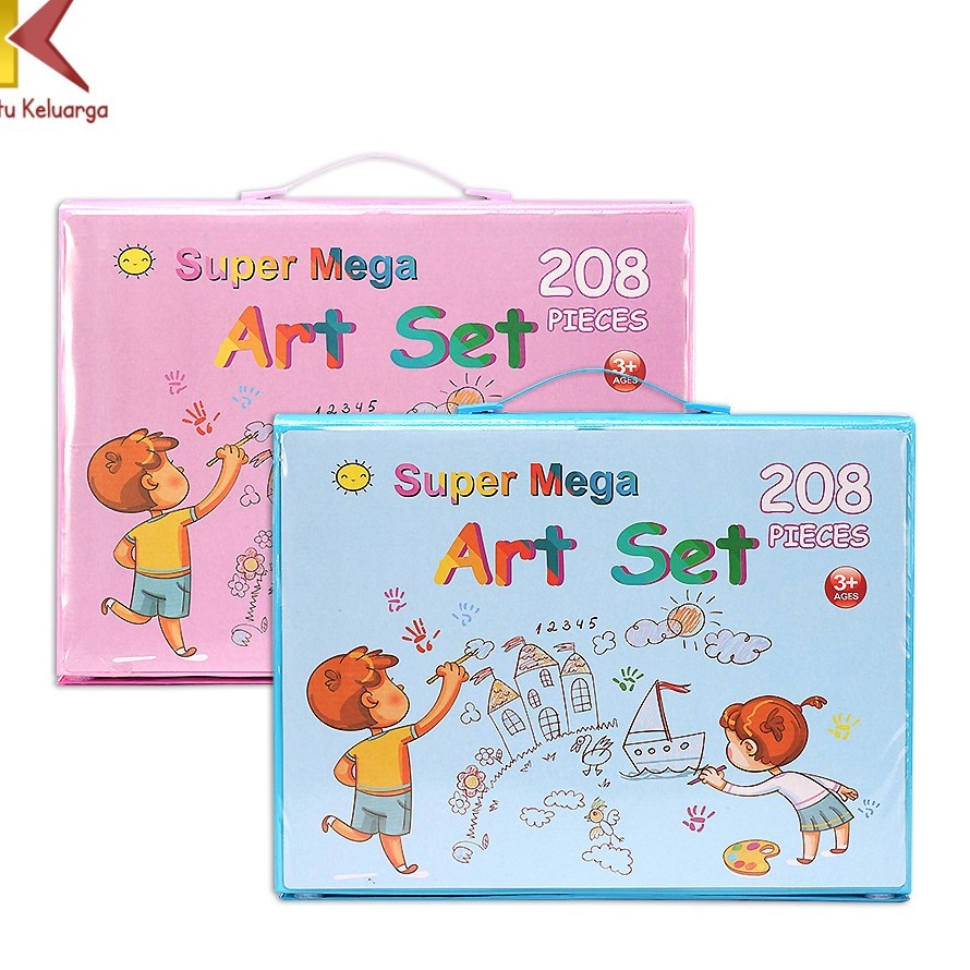 

Murah Satu Keluarga Pensil Warna Crayon A29 Peralatan Gambar Lukis Anak Mewarnai Set Isi 208PCS / Krayon Oil Paste Alat Tulis Colouring Book kids ➦✫✢
