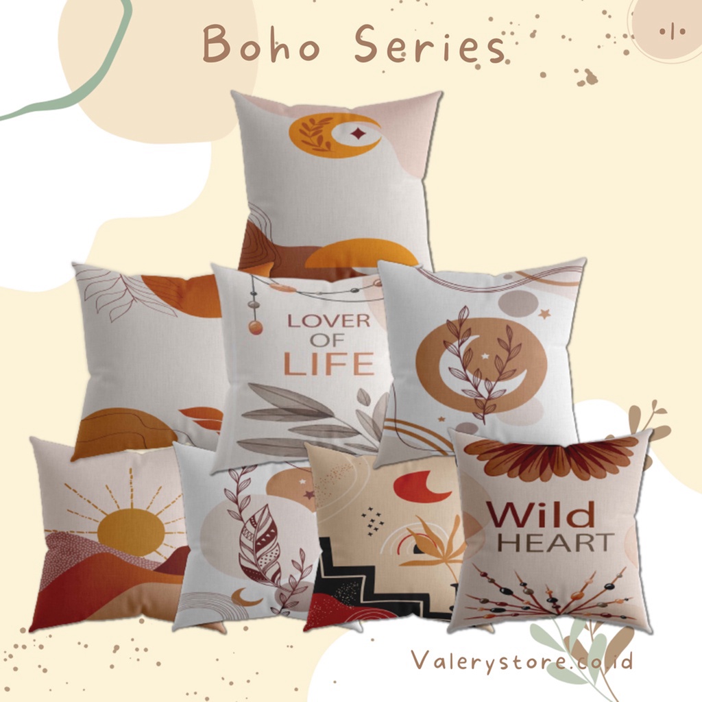 Boho Series - Best Seller - || Bantal dan Sarung || Bantal Aesthetic Kekinian || Bantal Dekorasi || Estetik Quotes || Pillow Gift Murah