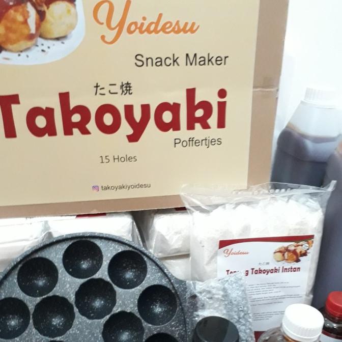 Cetakan Takoyaki Marble Teflon 15 Lubang Snack Maker Poffertjes Tebal