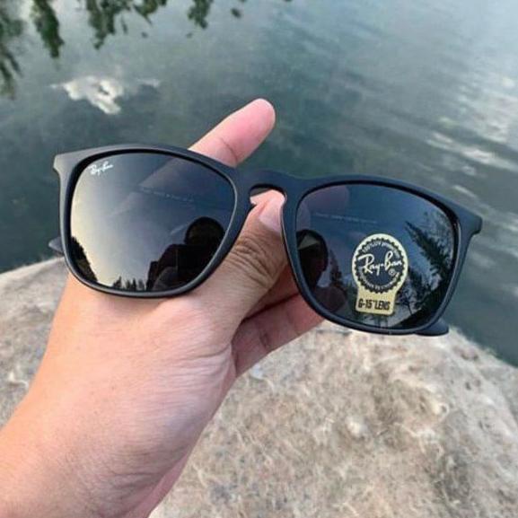 Discount Kacamata Sunglasses Rayban Chris Lensa Kaca Hitam Doff
