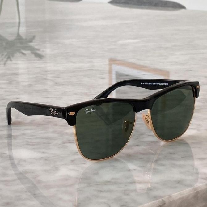 Discount Kacamata Hitam Pria Rayban Clubmaster Oversize Kaca