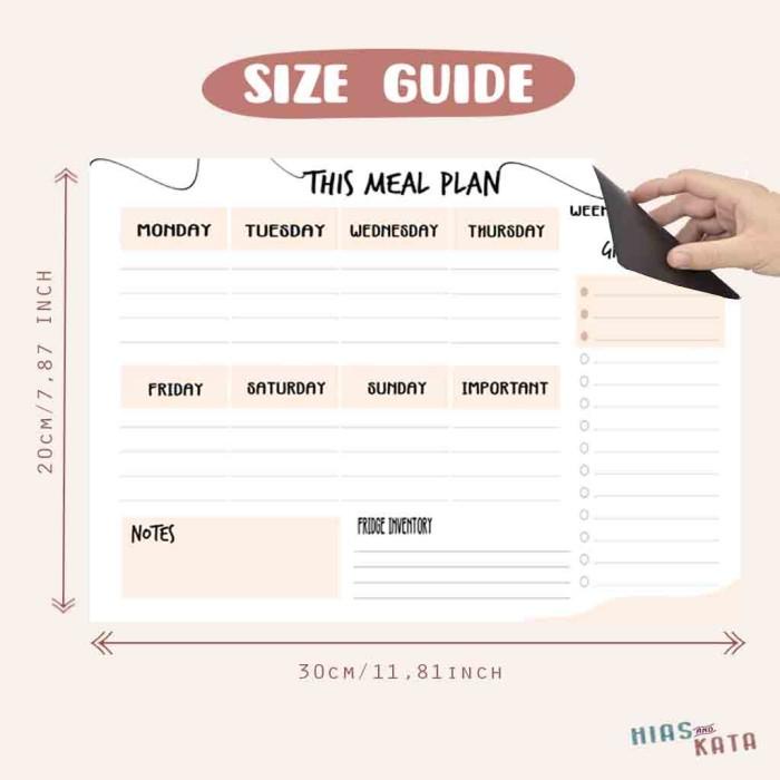 

Magnetic Meal Planner Aesthetic With Fridge Inventory Notes