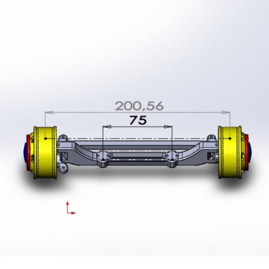 [Kks] Axle Tierod Terot As Pikul Miniatur Truk Tronton Trailer 1/10 Casis 8 Cm Bahan 100% Solid Gass