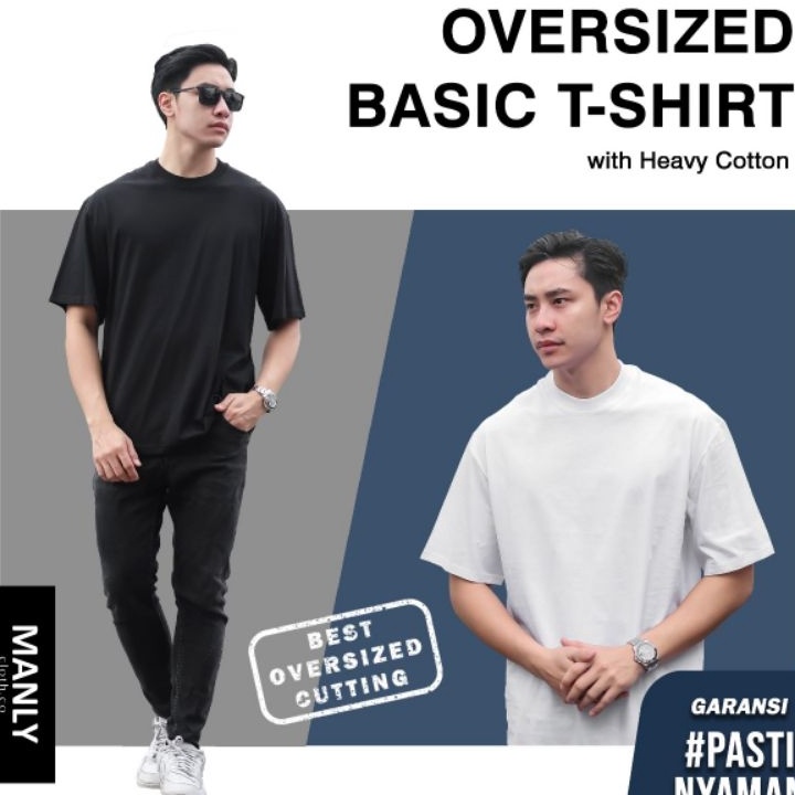PROMO HARI INI MANLY KAOS POLOS OVERSIZE UNISEX PREMIUM grosir