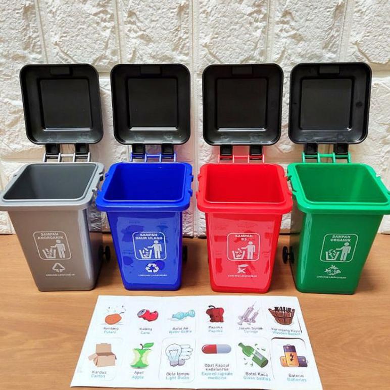 [Ttt] Mainan Set Truk Sampah Modern Besar Dan Tong Sampah Murah Edukasi - Paket Mobil Mobilan Miniat