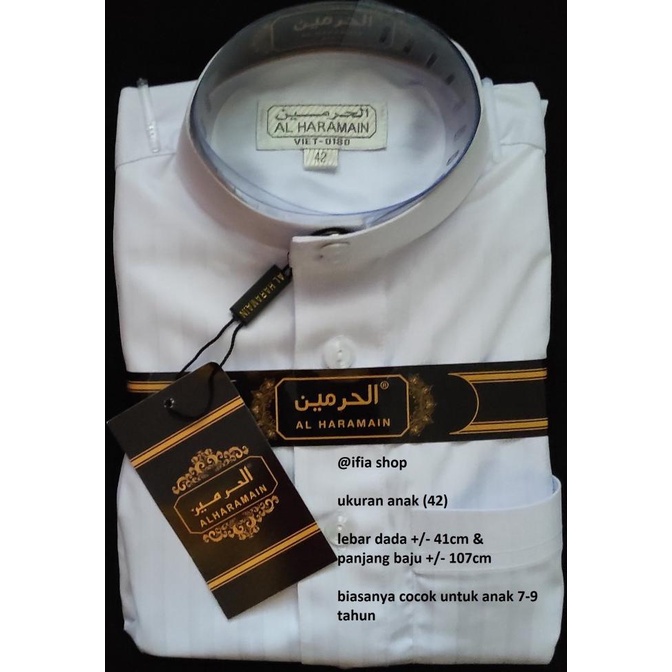 JUBAH GAMIS ARAB IMPOR AL HARAMAIN UKURAN 42 (ANAK-REMAJA)