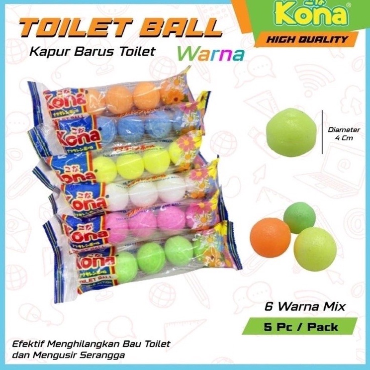 Grosir Kamper Toilet Ball Kona Isi 5 Pcs  Ukuran Besar