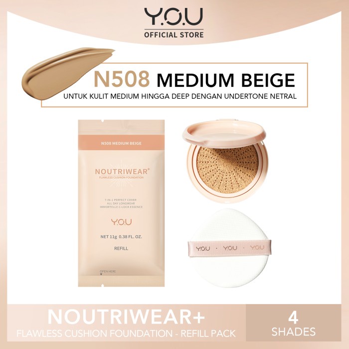YOU Noutriwear+ Flawless Cushion Foundation - REFILL-N508
