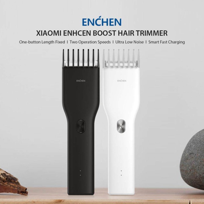 alat cukur rambut Enchen Boost Alat Cukur Elektrik Hair Clipper Ceramic Trimmer - Hitam(C8T6) alat c