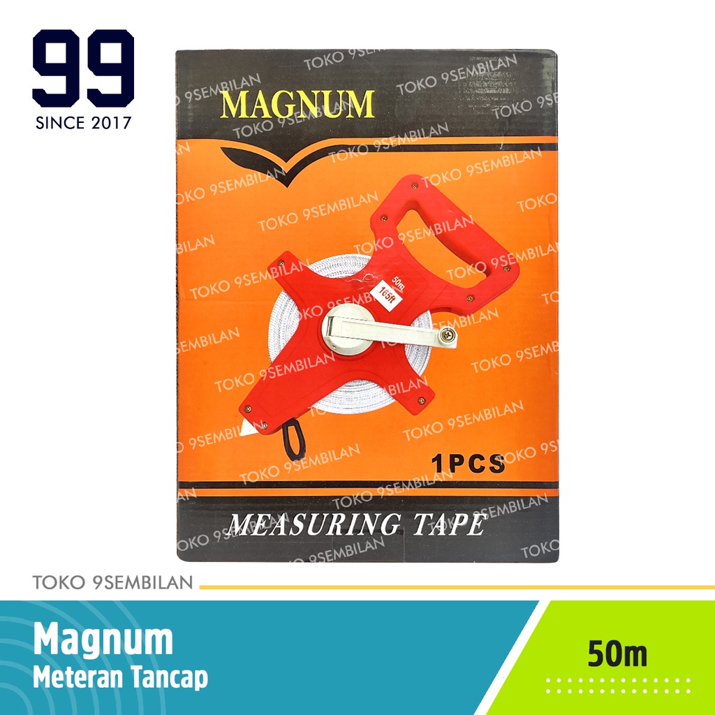 Magnum Meteran Tancap Tanah 50M 50 Meter Roll Gulungan Fiber Measuring