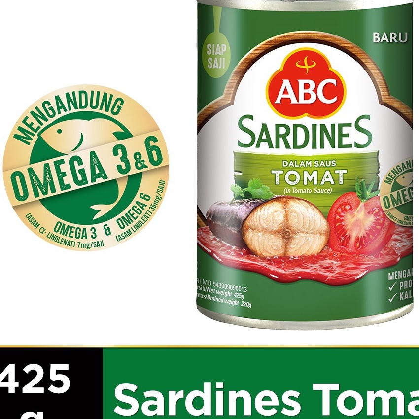 

Bisa COD ABC Sarden Saus Tomat 425 g murah