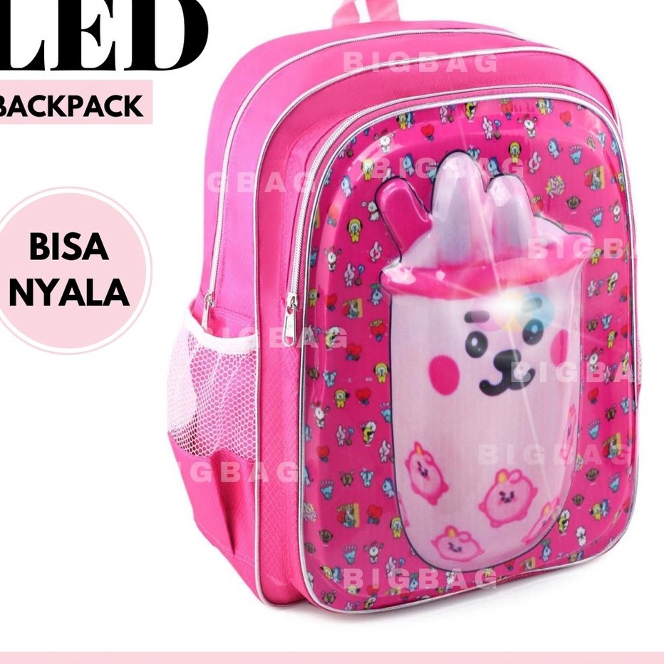 12.12 Terlaris RTM - BISA NYALA Tas Ransel Anak Perempuan Karakter BOBA - RANSEL BOBA LED  - RANSEL 