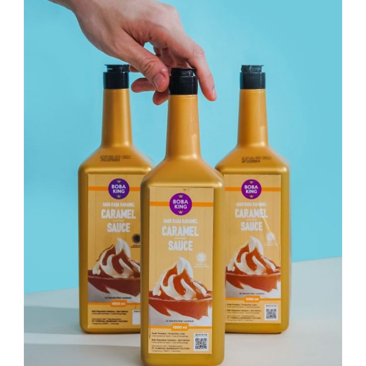 

Readystock 1 lt Bobaking Caramel Sauce (topping buat minuman,cake,dessert)
