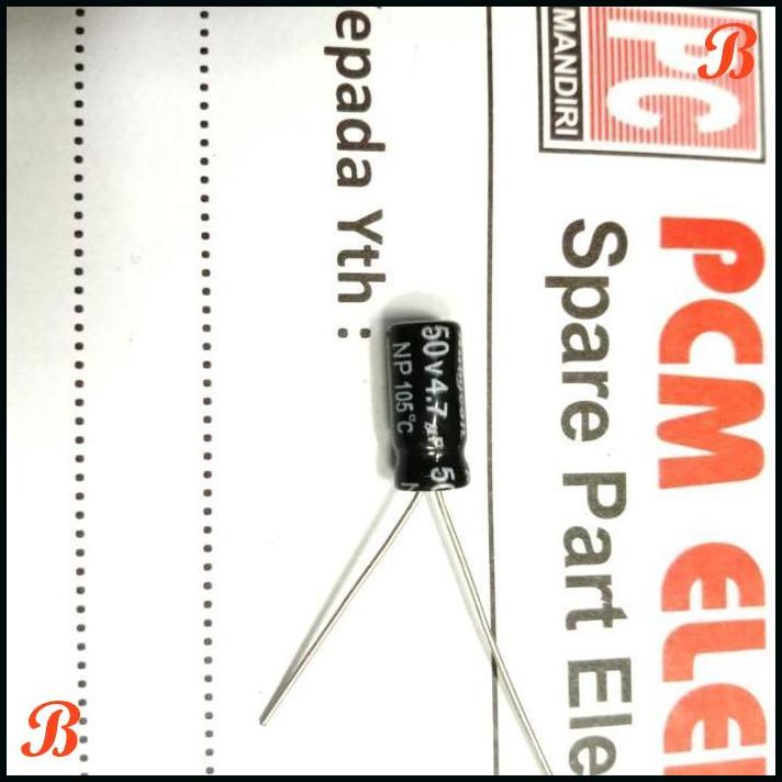 CAPACITOR ELCO 4.7UF 50V. NP NONPOLAR [PCME]