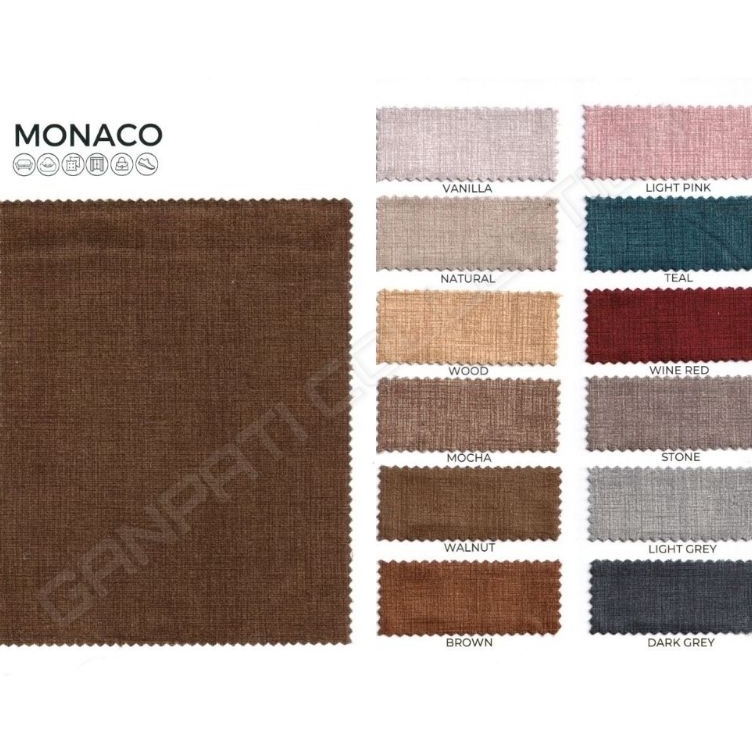 ★★★ mQ Kain Interior Beludru Bludru / Velvet Tebal Motif Linen Look - Monaco (Bahan Sofa, Mebel, Jok