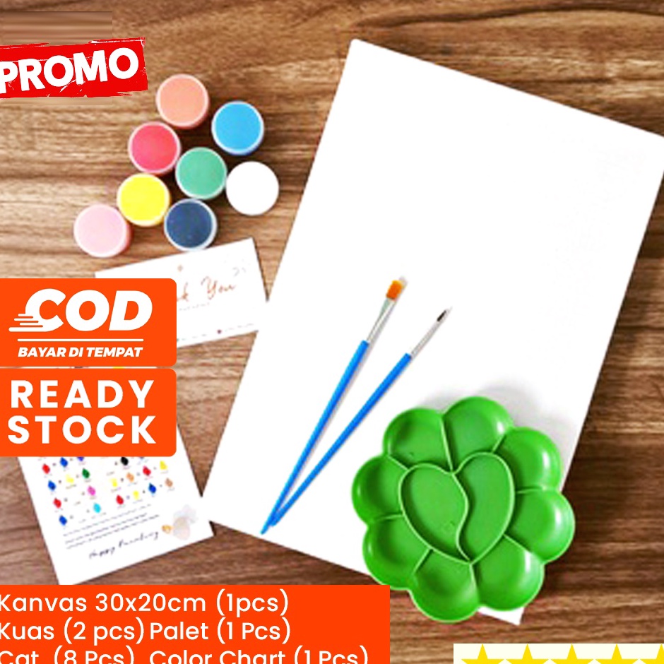 Kirim Langsung Paket Alat Lukis Lengkap 1 Set KANVAS Dijual