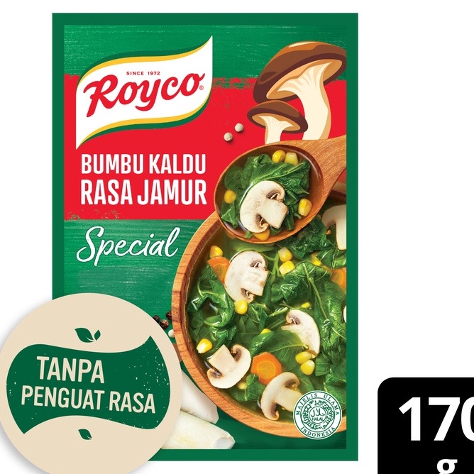 

12.12 ✨Promo✨ Royco Bumbu Kaldu Mpasi Kaldu Jamur Tanpa Penguat Rasa 170G !!