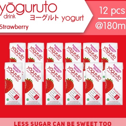 

➩↓✮≛ Yogurt Heavenly Blush Yoguruto Strawberry [12Px180ml] Terbaru