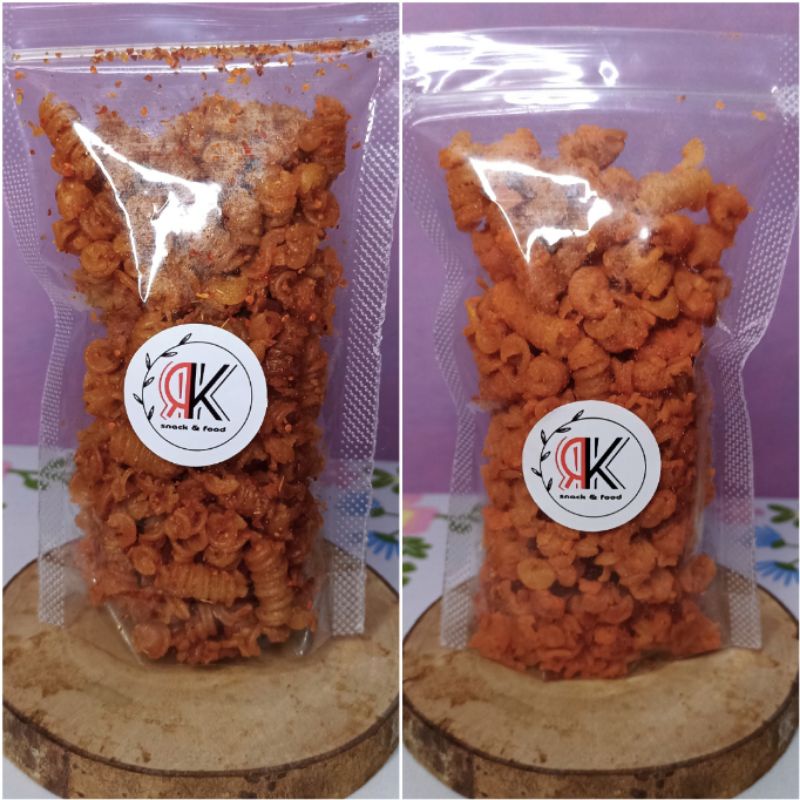 

Snack makaroni ulir kriwil spiral pedas 70 gr