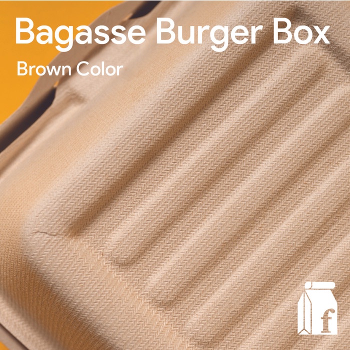 Murah Eco Friendly Bagasse Burger Cake Box 15x15 cm ramah lingkungan NON COD