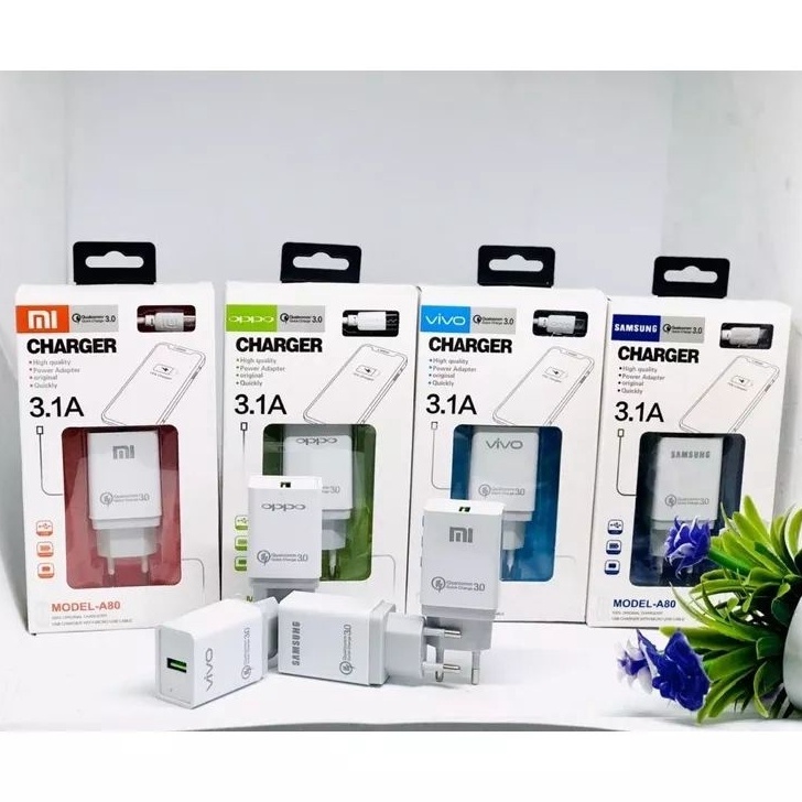 Pasti Murah Charger BRANDED A80 - Micro Usb