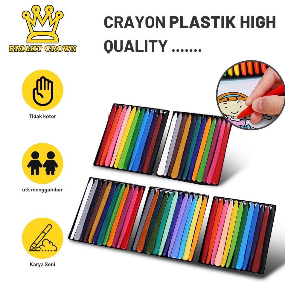 

Dijual Bright Crown Crayon Magic Anti Kotor ISI 12/24/36Pcs Crayon Lab Non Toxic bentuk Triangular Aman Untuk Anak HIGHQUALITY