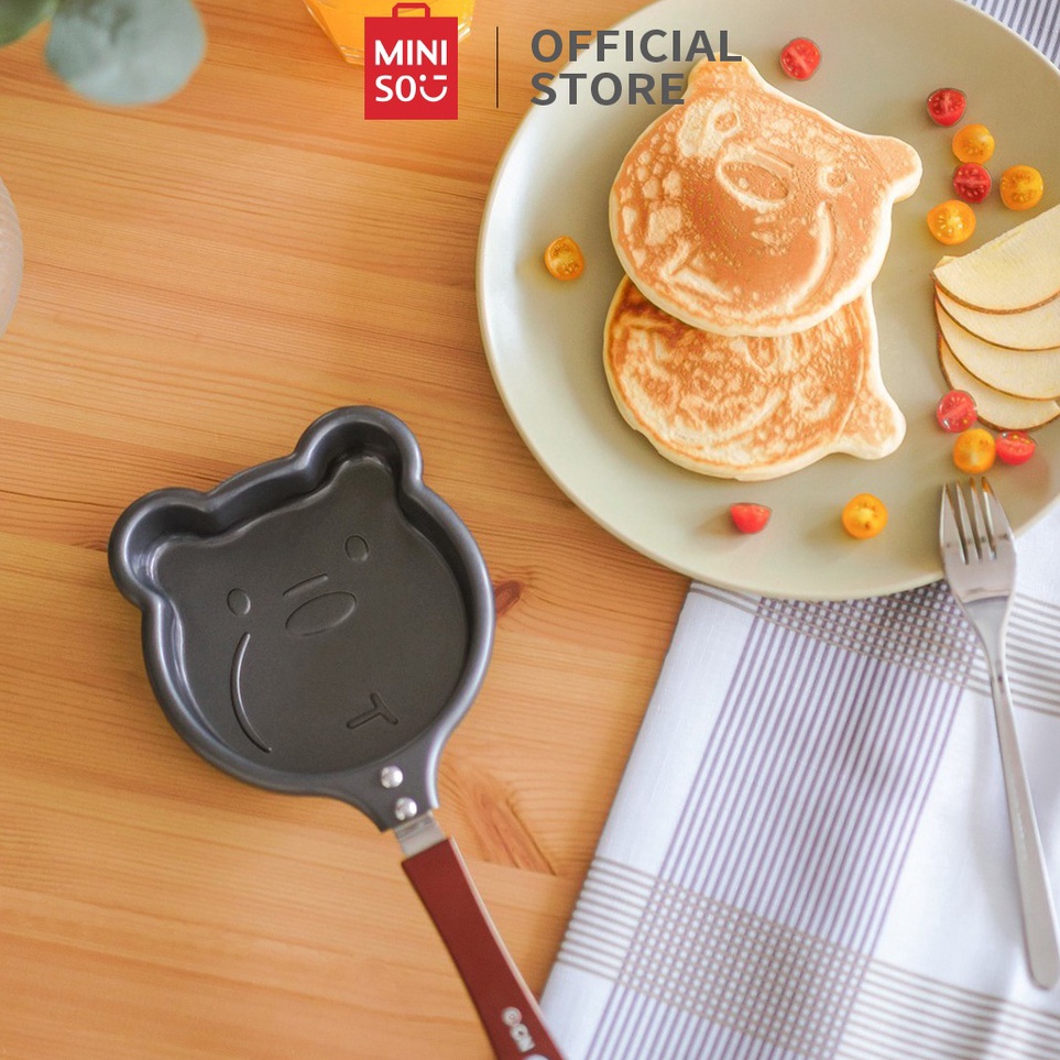 ☂Sng MINISO Wajan Anti Lengket We Bare Bear Penggorengan Mini Fry Pan Teflon Mini Kue Pan Telur Gore