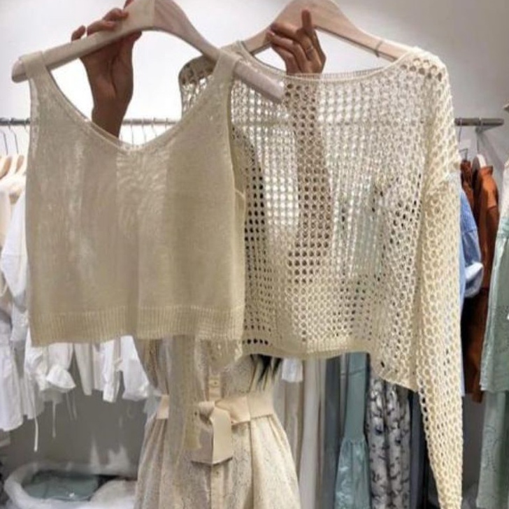 Baru FX SHOP TOP VERMORRA RAJUT / ATASAN + INNER RAJUT / Fashion Wanita Super Promo