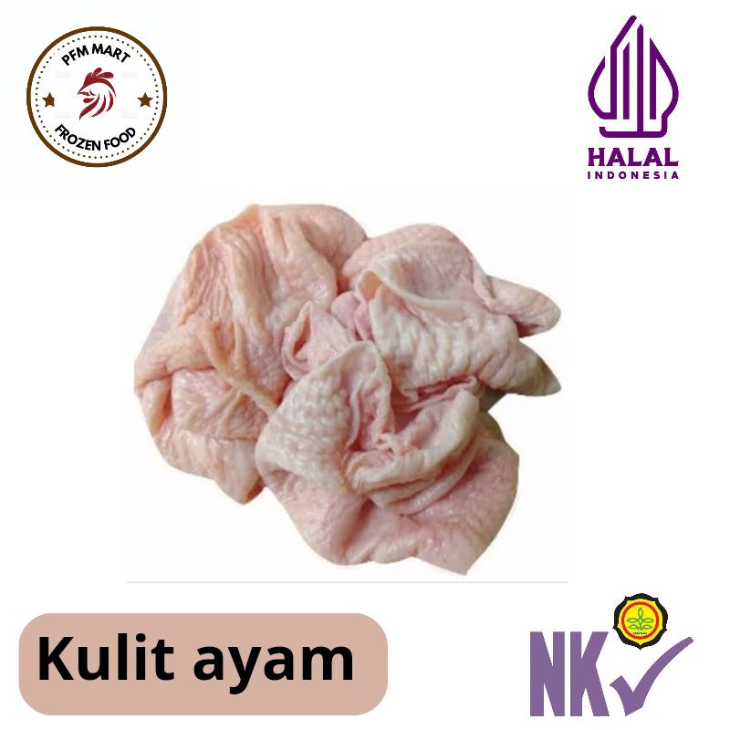 

kulit ayam frozen bagian dada atau leher premium