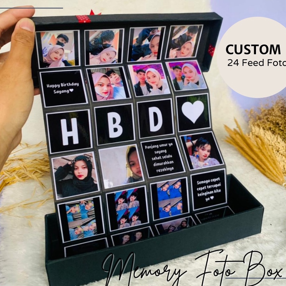 7.7 SALE Kado Memory Foto Box Hadiah Buat Ulang Tahun | Anniversary Cewek / Cowok Custom Murah