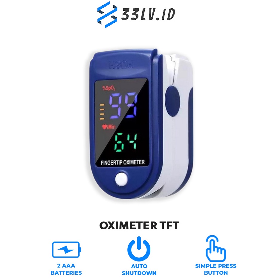 SPECIAL PROMO  【33LV.ID】Oximeter Fingertip Pulse Oxymeter LCD Full Colour Oximeter - LK 87