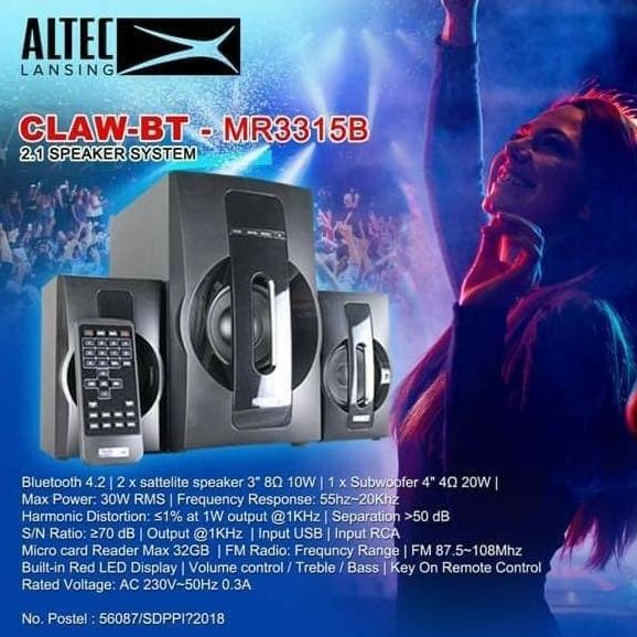 Speaker Altec Lansing MR3315B(CLAW)