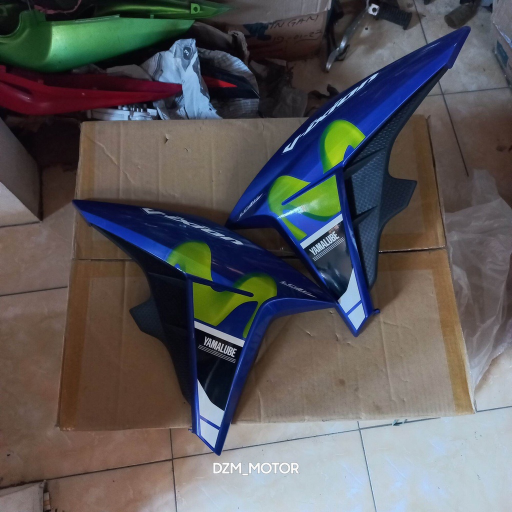 sayap cover tanki tengki yamaha vixion new advance NVL 2TP Biru movistar set kanan kiri Original