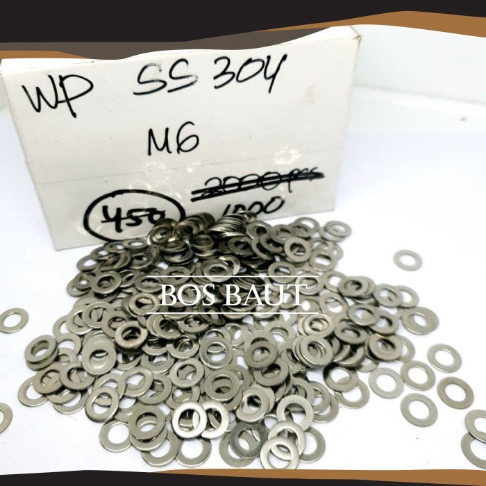 Ring Plat Stainless Steel SS304 - Washer Plat Stainless M6