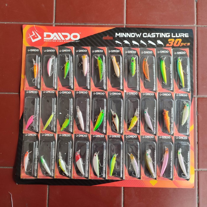 [New Ori] Minow Casting Lure / Umpan Pancing Daido 1 Set Murah Bisa Gojek