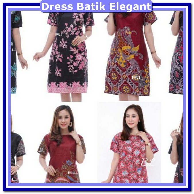 Baju Batik Wanita Modern Kantor Elegan Dreas Drez Baj Batik Jumputan Solo Tunik Pakaian Wanitaa Kore