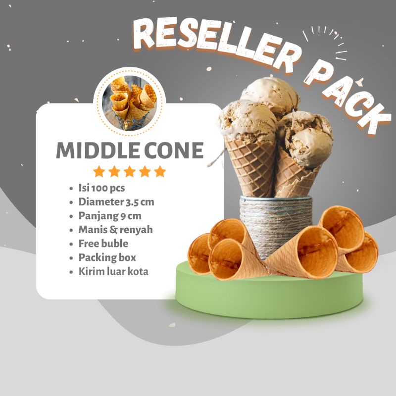 

100Pcs Cone Waffle Sedang Paing Box