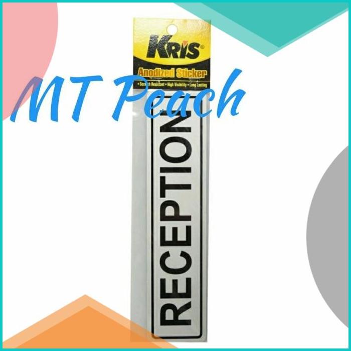 

KRIS ANODIZED STICKER RECEPTION SIGN LABEL STIKER RECEPTION 20JVLZ3 sparepart
