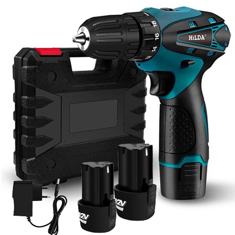 BEST SELLER Perkakas Listrik Bor 12V Mesin Bor Baterai Cordless Bor Listrik Electric Drill Cordless 