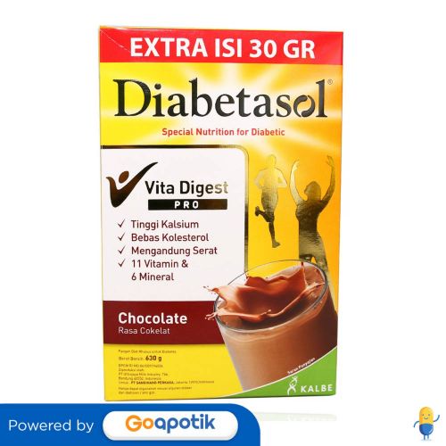 

DIABETASOL SUSU RASA COKLAT 600 GRAM BOX